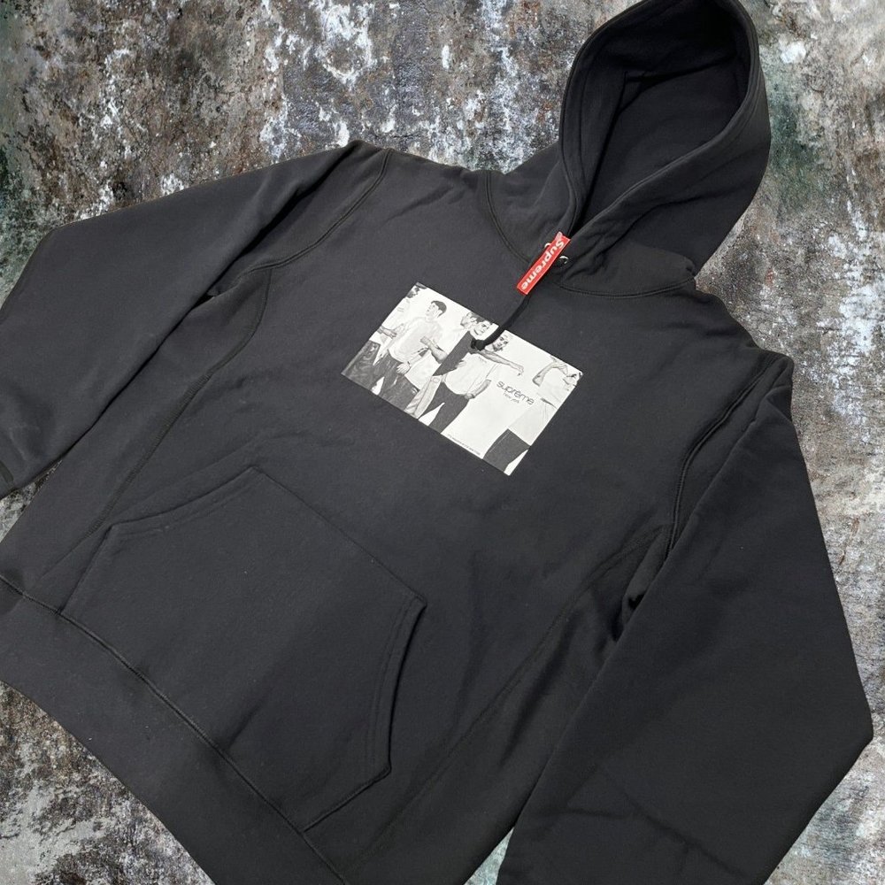 New Supreme Classic Ad Hoodie Sweatshirt SS19 Black Large